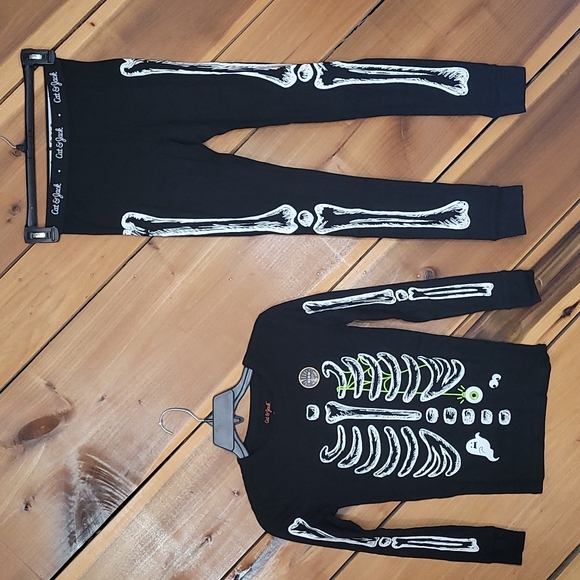 Cat & Jack Matching Sets New Cat Jack Skeleton Halloween Costume Or Pjs Glow In The Dark Set